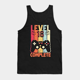 Level 18 Complete  Video Gamer 18th Wedding Tank Top
